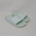 Adidas Shoes | Adidas Three Stripe Mint Slide Slip On Sandals Womens Size 7.5 | Color: Blue/Green | Size: 7.5