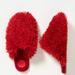 Anthropologie Shoes | Anthropologie Fuzzy Slide Slippers- Red | Color: Red | Size: L/Xl