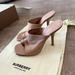 Burberry Shoes | Burberry Stretch Toe Mule Sandals | Color: Cream/Tan | Size: 7