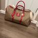 Coach Bags | Coach Op Art Coated Canvas Duffel Bag Overnight Carry On Luggage | Color: Pink/Tan | Size: Os