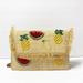 J. Crew Bags | J Crew Fruit Embroidered Raffia Bag | Color: Cream/Pink | Size: Os