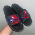 Adidas Shoes | Boys Marvel Spiderman Adidas Slides | Color: Black | Size: 5bb