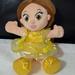 Disney Toys | Disney Belle Doll 12" Soft Plush Toy Yellow Outfit | Color: Yellow | Size: 12"