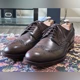 Gucci Shoes | Gucci Signature Stripe Wingtip Brown Leather Men’s Brogue Oxfords Size 11 Us 12 | Color: Brown | Size: 12