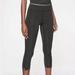 Athleta Pants & Jumpsuits | Athleta Sonic Reflective Cropped Black Leggings Women's Size Medium | Color: Black/Silver | Size: M