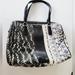 Coach Bags | Coach Nancy Exotic Snakeskin F31741 Signature Stripe Authentic From Outlet | Color: Black/White | Size: Os