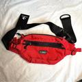 Converse Bags | Converse Unisex Sling Pack Black Red Zip Pockets | Color: Black/Red | Size: Os