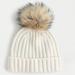 J. Crew Accessories | J.Crew Pom Pom Beanie,Nwt, Cream | Color: Cream | Size: Os