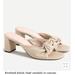 J. Crew Shoes | J. Crew Knotted Block Heel Sandals In Canvas | Color: Cream | Size: 8