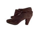 Kate Spade Shoes | Kate Spade Suede Ankle Booties With Bow Cuffs Women Size 8.5 | Color: Brown | Size: 8.5