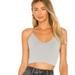 Free People Tops | Free People Ribbed V Neck Brami Tank - Heather Gray | Color: Gray | Size: M/L