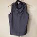 J. Crew Tops | J Crew Silk Ruffle Neck Sleeveless Top Dark Grey Size 6 | Color: Gray | Size: 6