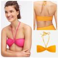J. Crew Swim | J Crew Reversible Bandeau Colorblock Bikini Top Orange And Pink M | Color: Orange/Pink | Size: M
