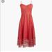 J. Crew Dresses | J. Crew Daisy Lace Smoky Coral Pink Spaghetti Strap Fitted Fit Flare Dress Sz 4 | Color: Orange/Pink | Size: 4