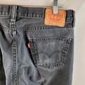 Levi's Jeans | Levi's 505 Jeans Men 36x30 Black Denim Regular Fit Straight Distressed Dark Wash | Color: Black | Size: 36
