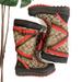 Coach Shoes | Coach Marian Brown Red Monogram Insulated Lace Up Snow Boots 5 | Color: Brown/Red | Size: 5