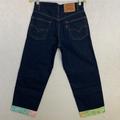 Levi's Jeans | Levi's Womens 550 Relaxed Fit Jeans High Rise Cuffed Hem Crop Denim Size W29xl32 | Color: Black/Blue | Size: 29
