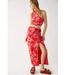 Free People Skirts | New Free People Made For You Mesh Skirt Set Maxi Dress Crop Top Red Pink | Color: Pink/Red | Size: L