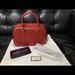 Gucci Bags | *Authentic* Gucci Embossed Micro Gg Guccissima Satchel Bag | Color: Red | Size: Os