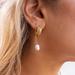 Anthropologie Jewelry | Anthropologie Theaded Pearl Earrings | Color: Gold/White | Size: Os