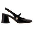 Anthropologie Shoes | Anthropologie Charles & Keith Vegan Leather Mary Jane Slingback Heels | Color: Black | Size: 6.5