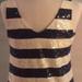 J. Crew Tops | J. Crew Navy & Cream Sequin Tank Top | Color: Blue/Cream | Size: M