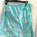Lilly Pulitzer Skirts | Lilly Pulitzer Reversible Wrap Skirt ( Daisy On One Side And Fish On The Other. | Color: Blue/Green | Size: 4