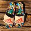 Adidas Shoes | Adidas Floral Print Sandals | Color: Cream/Orange | Size: 10