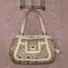 Coach Bags | Coach Cricket 13604 Cream Tan Signature Shoulder Bag Coach Tan Crean Bag | Color: Cream/White | Size: Os