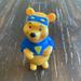 Disney Toys | Disney Winnie The Pooh Super Sleuth Bear Pvc Figure Cake Topper 2.75 Inch | Color: Blue/Yellow | Size: 2.75 In