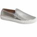 J. Crew Shoes | Jcrew Silver Metallic Perforated Slip On Sneakers Size 9.5 | Color: Gray/Silver | Size: 9.5