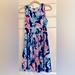 Lilly Pulitzer Dresses | Lilly Pulitzer Kassia Dress Going Coastal Print 00 Euc | Color: Blue/Pink | Size: 00