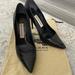 Burberry Shoes | Burberry Black Stiletto Leather Pumps With Dust Bag | Color: Black | Size: 7.5