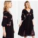 Free People Dresses | Free People A Day Glow Embroidered Midi Dress | Color: Black/Pink | Size: Xs