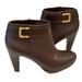 Giani Bernini Shoes | Giani Bernini Brown Leather Buckle Ankle Platform Boots Booties Heels 6.5 | Color: Brown/Gold | Size: 6.5