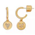 Kate Spade Jewelry | Kate Spade Wishes Cubic Zirconia Butterfly And Heart Huggie Earrings | Color: Gold | Size: Os