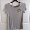 American Eagle Outfitters Tops | American Eagle Gray Soft And Sexy Taco Bout Life Tee Sz Xs | Color: Gray/White | Size: Xs