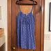 Anthropologie Dresses | Anthropologie Blue Polka Dot Dress With Woven Detail | Color: Blue/Silver | Size: L