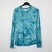 Athleta Tops | Athleta Women's Medium Sweatshirt Blue Marble Print Mindset Raglan Pullover Cn4 | Color: Blue | Size: M
