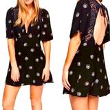 Free People Dresses | Free People Clove Mockingbird Mini Lace Dress - Size 6 - New With Tags | Color: Black/White | Size: 6