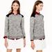 J. Crew Sweaters | J. Crew Marled Knit Crewneck Wool Mohair Blend Grey Black Shoulder Patch Sweater | Color: Black/Gray | Size: Xs