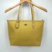 Coach Bags | Coach City Tote Bag Crossgrain Leather Purse | Color: Yellow | Size: Large