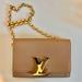 Louis Vuitton Bags | Authentic Louis Vuitton Beige Leather Chain Louise Gm Bag | Color: Pink/Tan | Size: Os