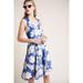 Anthropologie Dresses | Anthropologie Camellia Floral Linen Dress | Color: Blue | Size: 2p