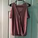 American Eagle Outfitters Tops | Cold Shoulder American Eagle Pink Top | Color: Pink | Size: S