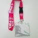 Pink Victoria's Secret Accessories | Best Sport Unisex Pink Pink One Size Logo Lanyard And Vaccine Card Holder | Color: Pink/White | Size: Os