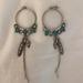 Free People Jewelry | Free People Bohemian Hoop Earrings | Color: Blue/Silver | Size: Os