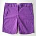 J. Crew Shorts | J. Crew Purple Bermuda Knee-Length Casual Cotton Shorts Size 8 | Color: Purple | Size: 8