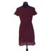 Free People Dresses | Free People Burgundy Red Lace Short Sleeve Dress | Color: Red | Size: 2