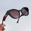 Gucci Accessories | Gucci Gg0957s 005 Sunglasses Black Burgundy Red Cat Eye Unisex | Color: Black/Red | Size: Os